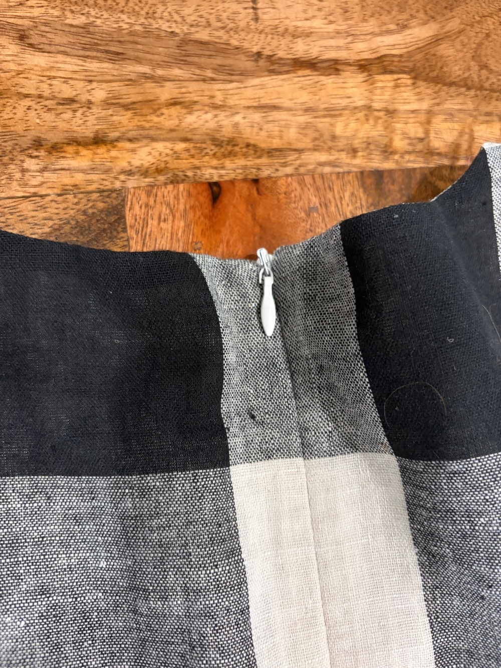 Roolee Black & White Gingham Check Short Sleeve Cotton Blend Midi Dress Size L - Picture 7 of 15